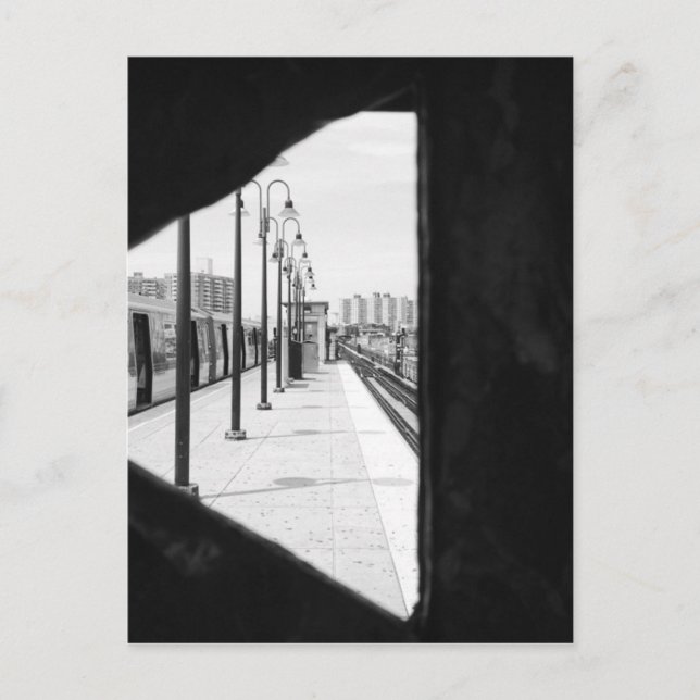 Haltestelle Brighton Beach U-Bahn Postkarte (Vorderseite)