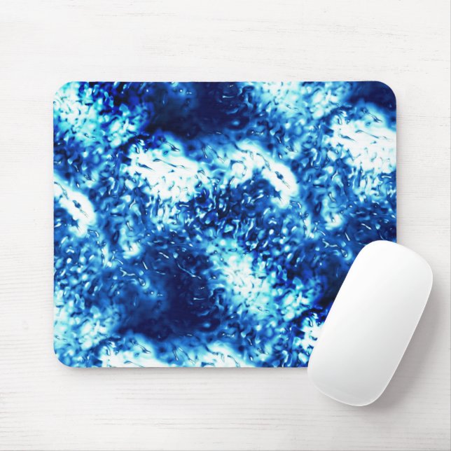Haltiges Showblau sieht aus wie mattiertes Glas Mousepad (Mit Mouse)