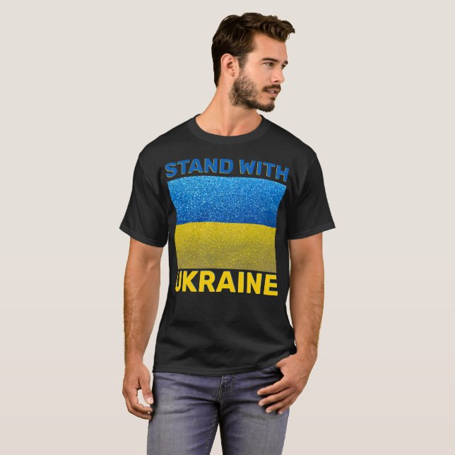 Haltung gegenüber der Ukraine Weltfrieden ukrainis T-Shirt (Vorne ganz)