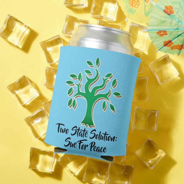 Haltung gegenüber Palästina, Flagge und Olivenbaum Dosenkühler (In Situ Sommer)