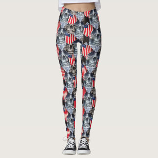 Haltung Roxxs UnisexLeggings "Patriot-Schädel " Leggings