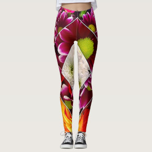 Haltungs-Blumen-Leggings-"Blumebots-" Blumenstrau Leggings