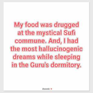 Haluzinogene Sufi-Träume Hankamer Artjunkhaus Art Aufkleber