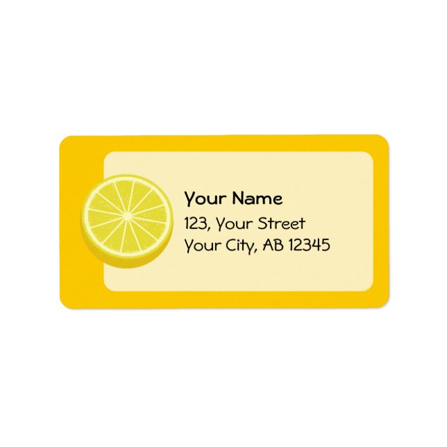 Halve Lemon Adressaufkleber (Vorne)