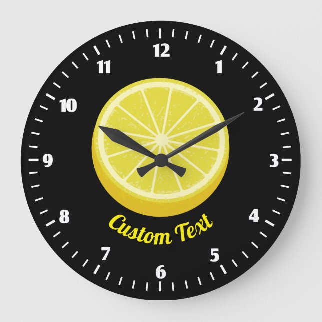 Halve Lemon Große Wanduhr (Vorderseite)