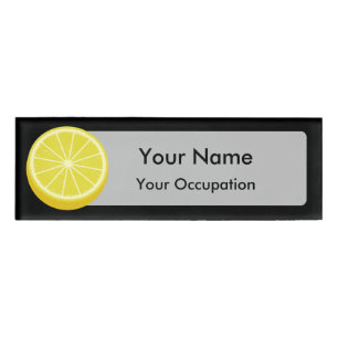 Halve Lemon Namenschild