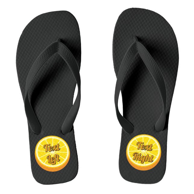Halve Orange Flip Flops (Fußbett)
