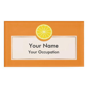 Halve Orange Namenschild