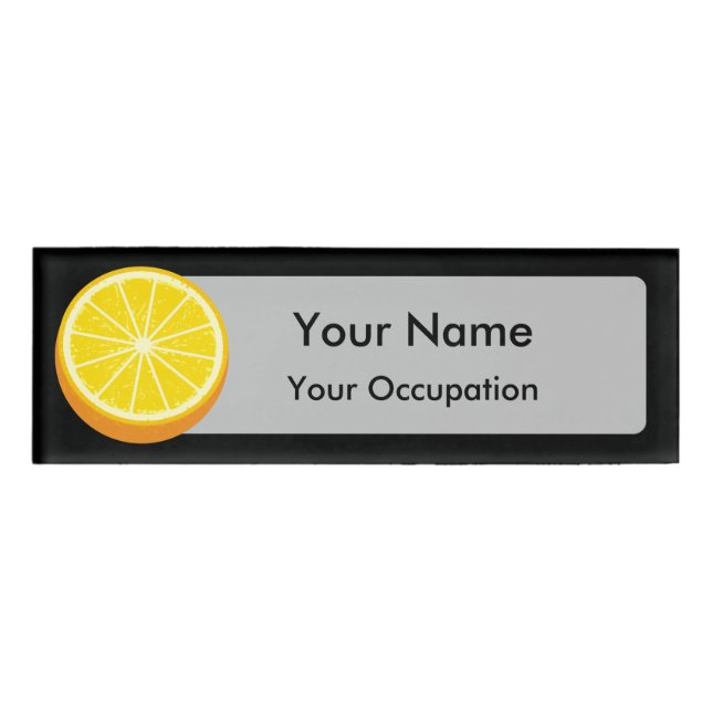 Halve Orange Namenschild (Vorderseite)