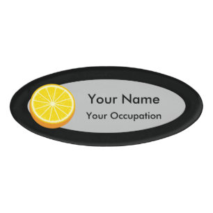 Halve Orange Namenschild