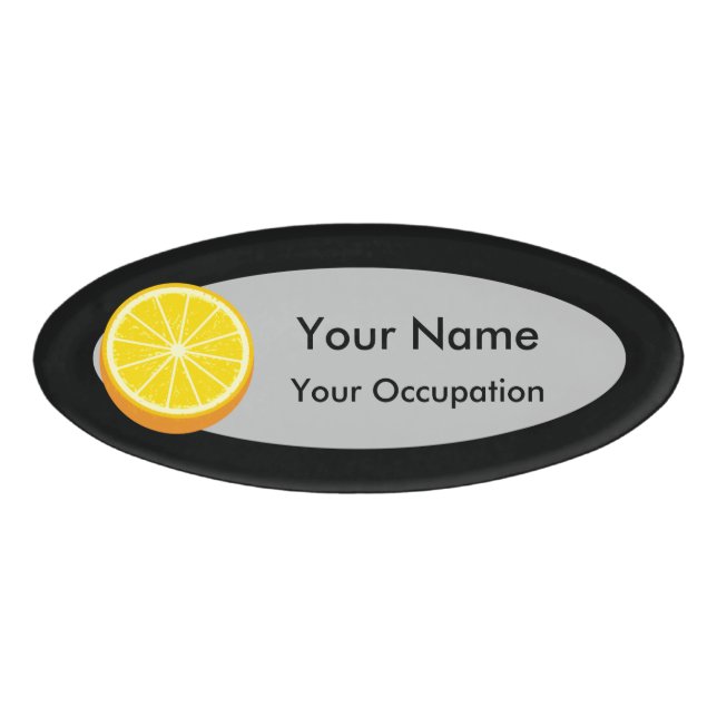 Halve Orange Namenschild (Vorderseite)