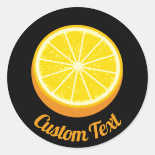 Halve Orange Runder Aufkleber