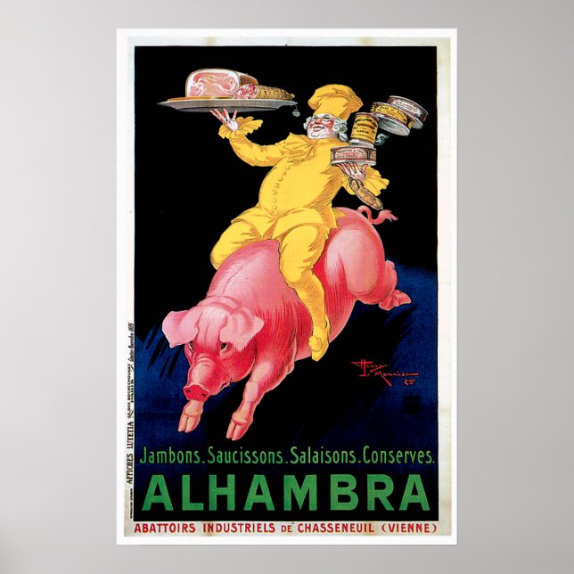 Ham Alhambra Vintag Food and Art Poster (Vorne)