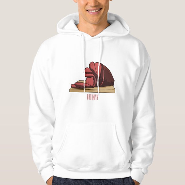 Ham Cartoon-Abbildung Hoodie (Vorderseite)