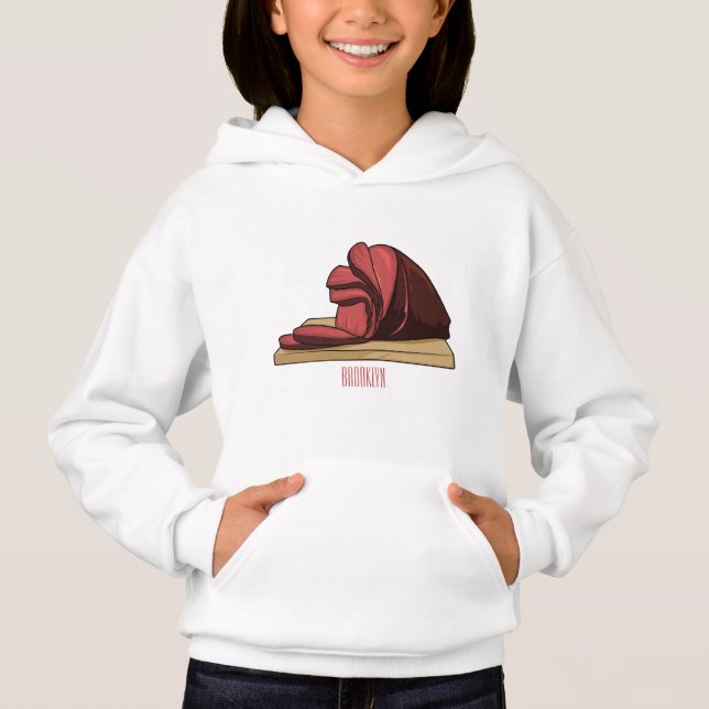 Ham Cartoon-Abbildung Hoodie (Vorderseite)