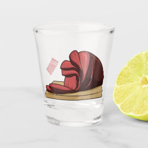 Ham Cartoon-Abbildung Schnapsglas