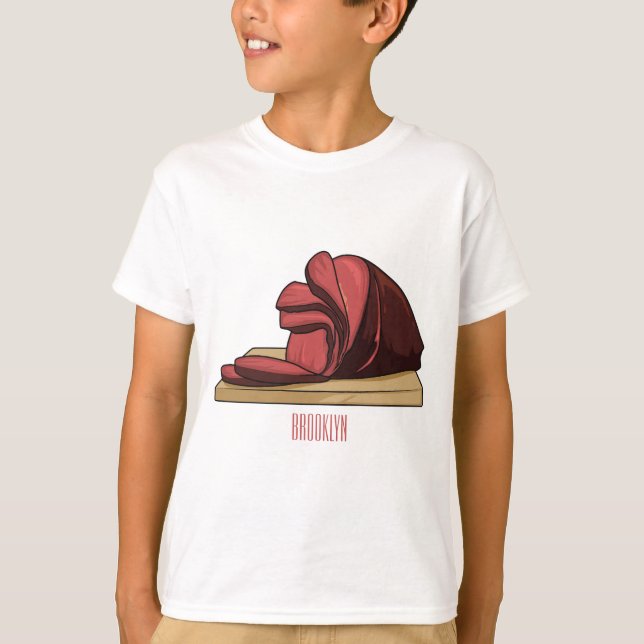 Ham Cartoon-Abbildung T-Shirt (Vorderseite)