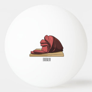 Ham Cartoon-Abbildung Tischtennisball