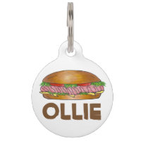 Ham Cheese Hoagie U-Boot Sandwich Dog Tag
