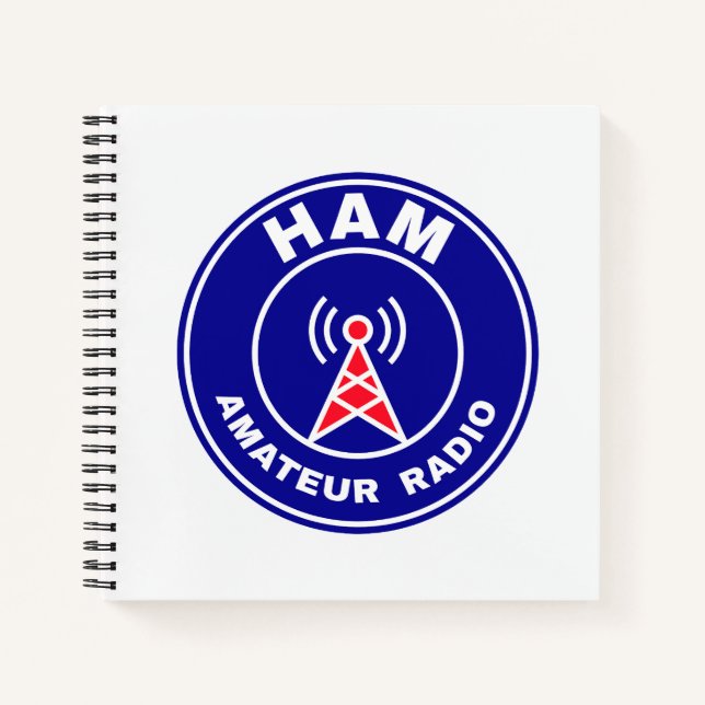 HAM-Funkrufzeichen Amateur-Operator-Emblem Notizbuch (Vorderseite)