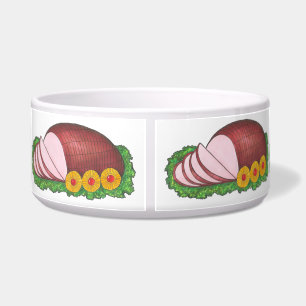 Ham It Up Christmas Hams Funny Holiday Hund Bowl Napf