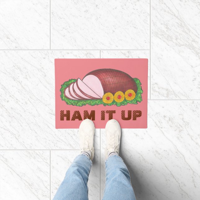 HAM IT UP Funny Christmas Holiday Feinschmecker Di Fußmatte (Indoor)