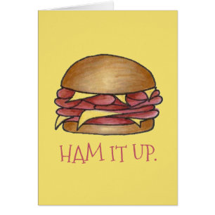 HAM IT UP Funny Ham and Cheese Sandwich Feinschmec