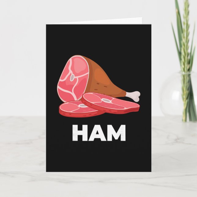 Ham Matching Dishes Food Costumes Christmas Thanks Karte (Vorderseite)