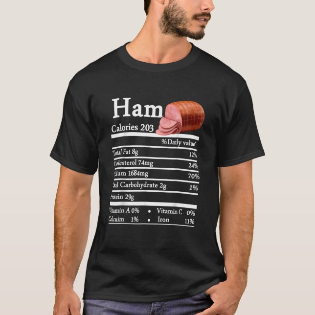 Ham Nutrition Erntedank Weihnachtskostüme Lebensmi T-Shirt (Vorderseite)