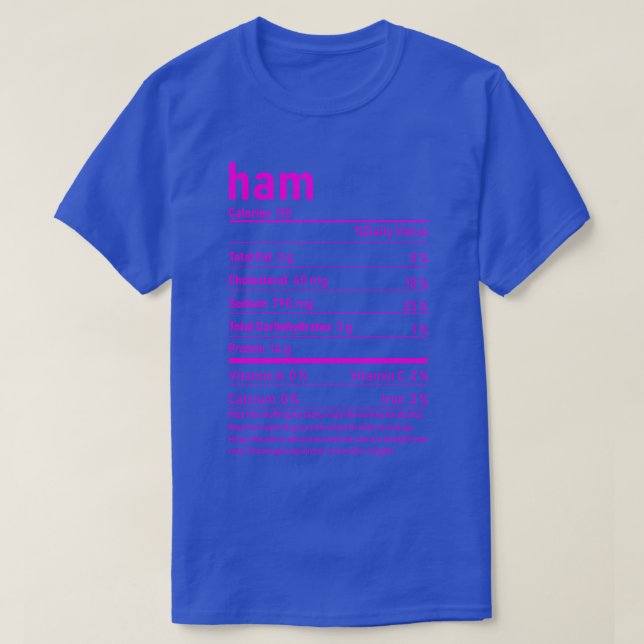 Ham Nutrition Fakten Familie passt Weihnachtskoste T-Shirt (Design vorne)