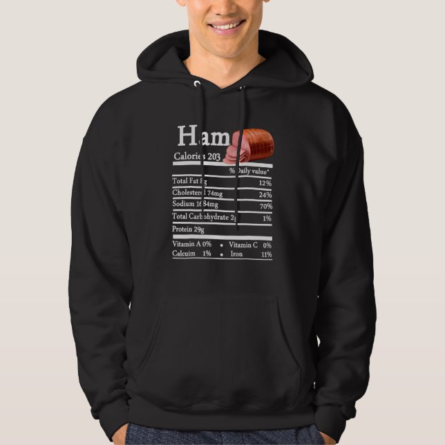 Ham Nutrition Thanksgiving Christmas Costume Food  Hoodie (Vorderseite)