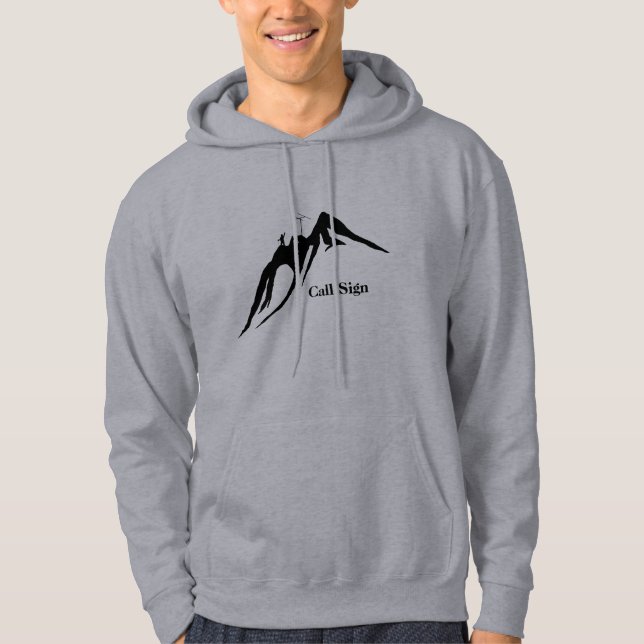 Ham Operator auf Mountain Silhouette Hoodie (Vorderseite)
