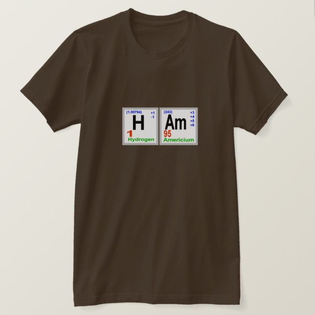 HAM Periodic Elements T - Shirt (Design vorne)