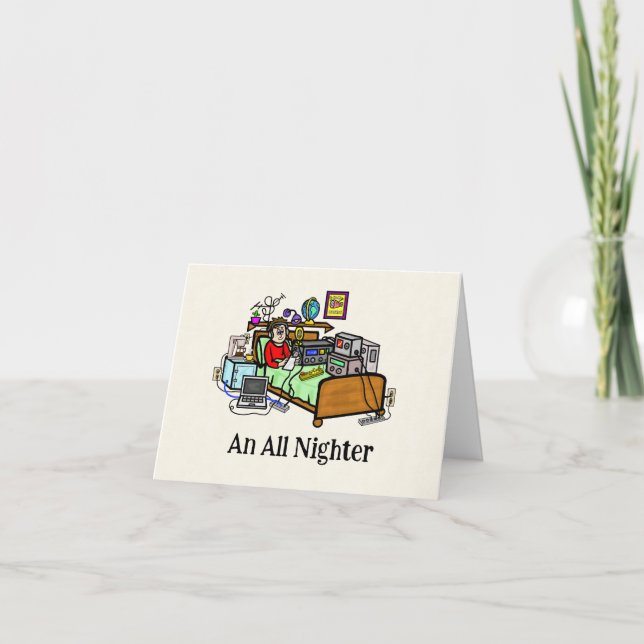 Ham Radio All Nighday Card Karte (Vorderseite)