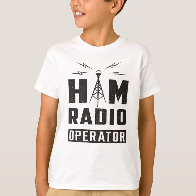 HAM Radio Amateur Frequency Operator Antenna Gesch T-Shirt (Vorderseite)