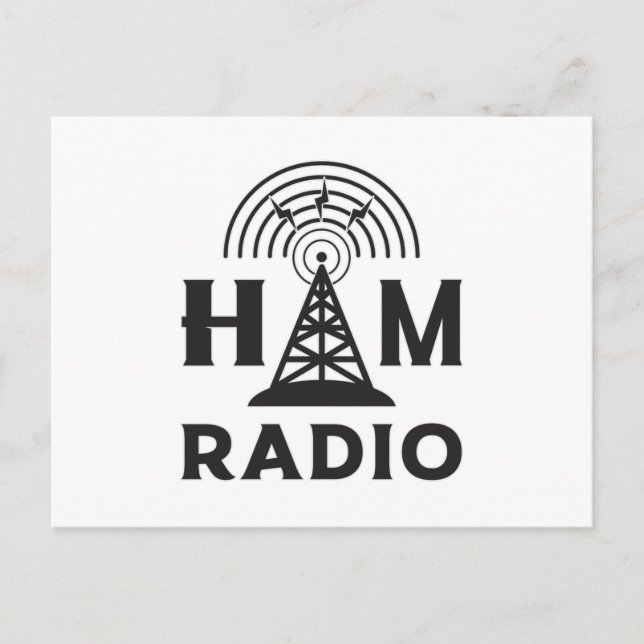 HAM Radio Amateur Operator Antenna Code Geschenkid Postkarte (Vorderseite)