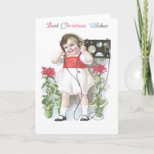 Ham Radio Antique Christmas Feiertagskarte