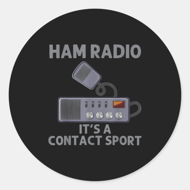 Ham Radio Art for Men Women Amateur Radio Operator Runder Aufkleber (Vorderseite)