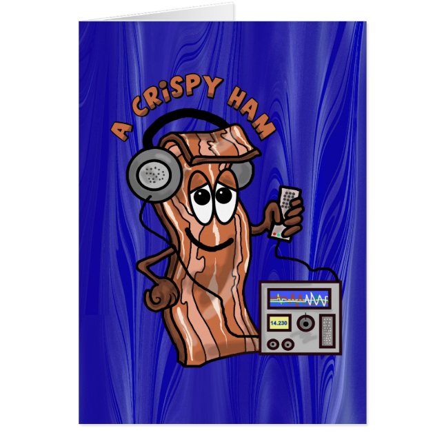 Ham Radio Bacon Operator Funny Grußkarte (Vorne)