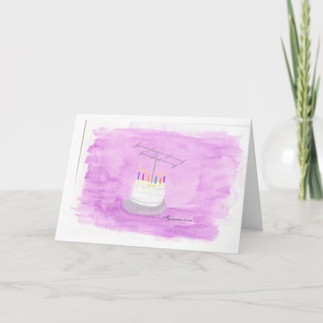 Ham Radio Birthday Cake Karte (Vorderseite)