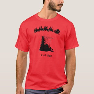 Ham Radio Christmas T - Shirt - Silhouette Operato
