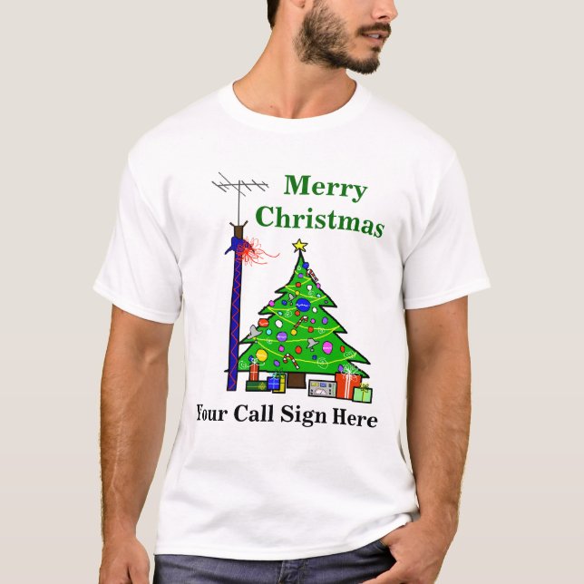 Ham Radio Christmas Tree T - Shirt (Vorderseite)