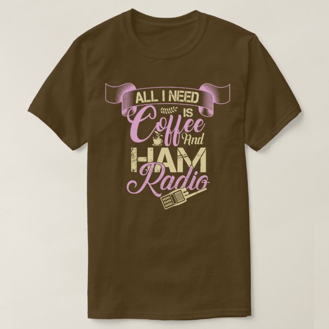 Ham Radio Coffee Lover T-Shirt (Design vorne)