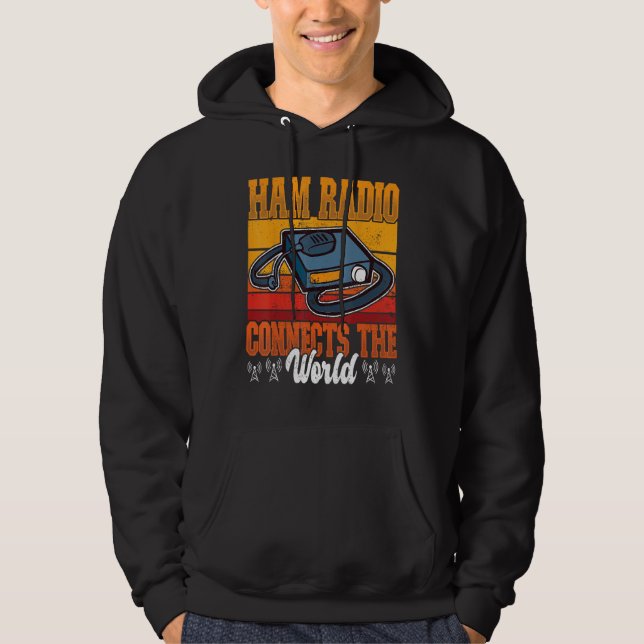Ham Radio Connect World Amateur Radio and Ham Radi Hoodie (Vorderseite)