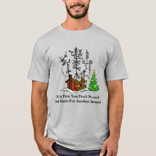 Ham Radio Crazy Antenna House Weihnachtsfest T - S T-Shirt