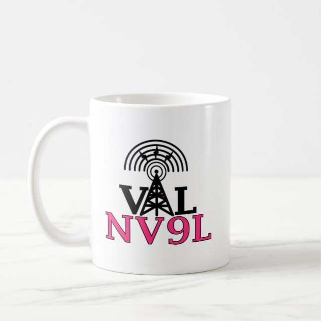 Ham Radio Custom Call Sign Designs Kaffeetasse (Links)