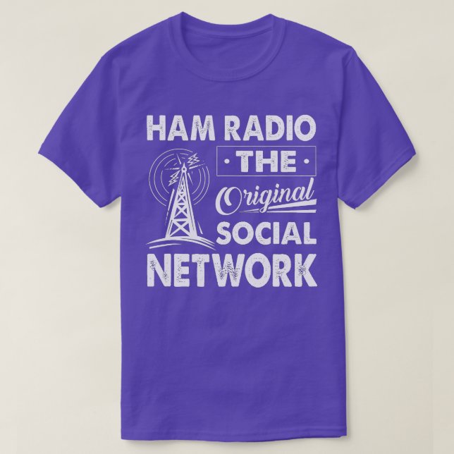 Ham Radio Das Original Social Network Funny Amateu T-Shirt (Design vorne)