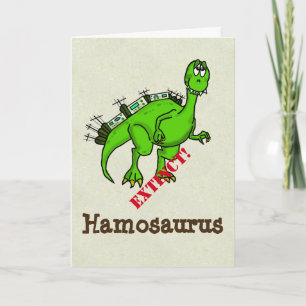 Ham Radio Dinosaur Geburtstagskarte Karte