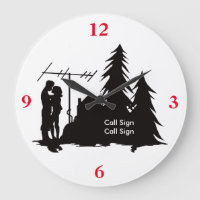 Ham Radio Drehmoment Silhouette Wall Clock