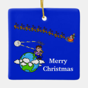 Ham Radio EME Weihnachtsdekoration Keramikornament